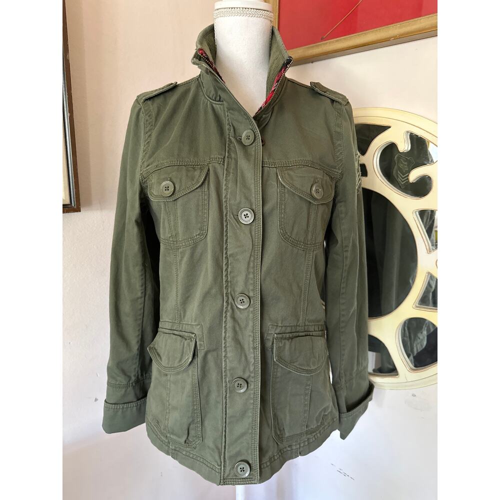 *Fox Moto Military Green Cargo Jacket Size Large